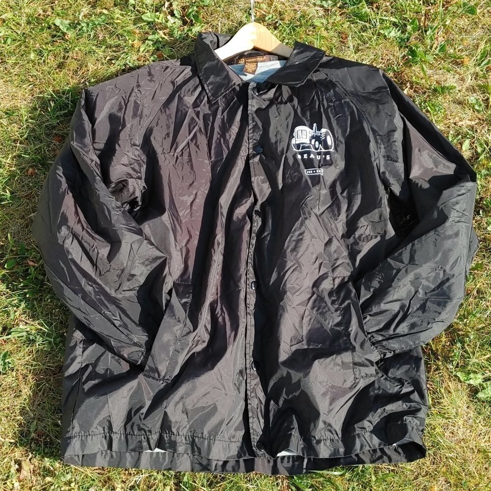 RARE BEAU'S BREWERY JACKET Men's Size Medium Snap Button Vankleek Hill Tractor